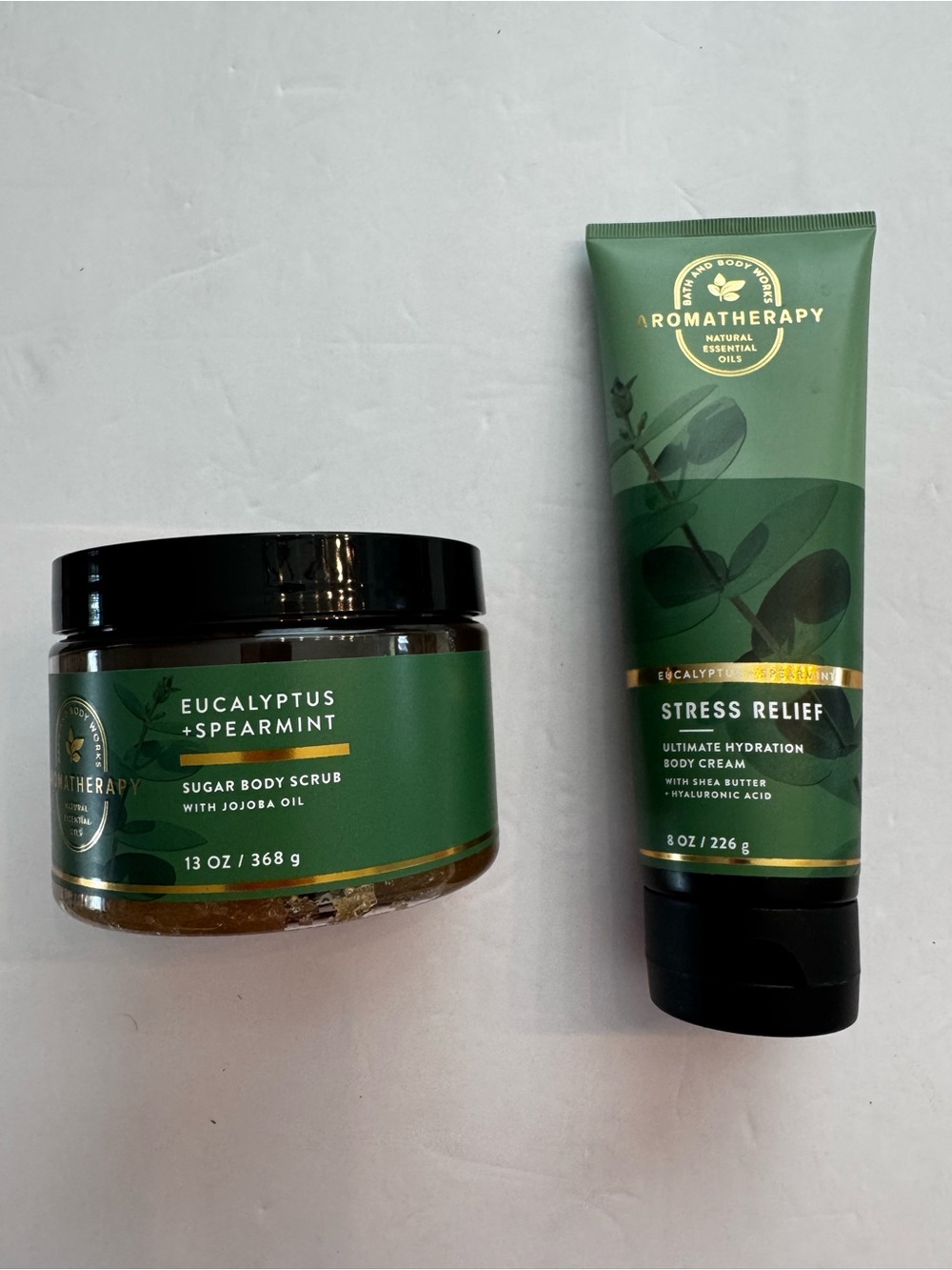 Bath & Body Works Eucalyptus + Spearmint Sugar Body Scrub & Stress Relief Cream